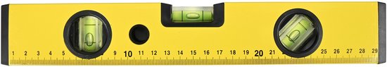 Benson Waterpas 30 cm – Geel – Compact en Lichtgewicht