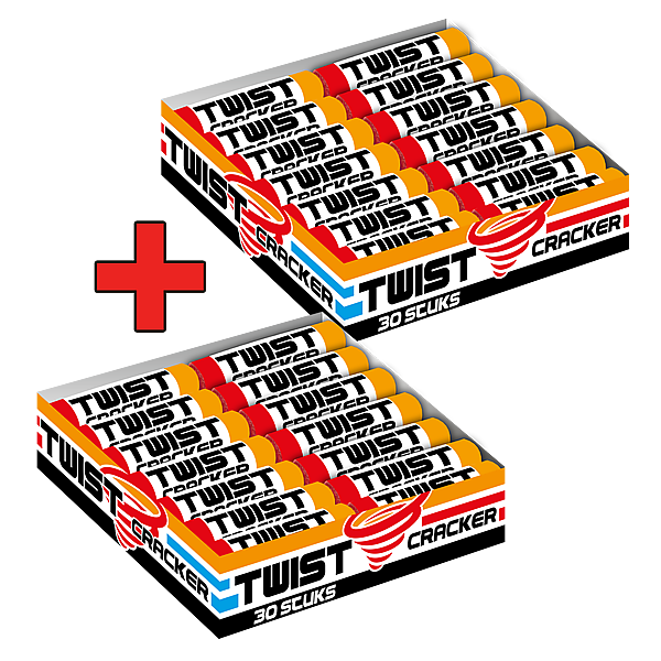 Vuurwerk - Twist Crackers 1+1 30+30 Grondbloemen knetter