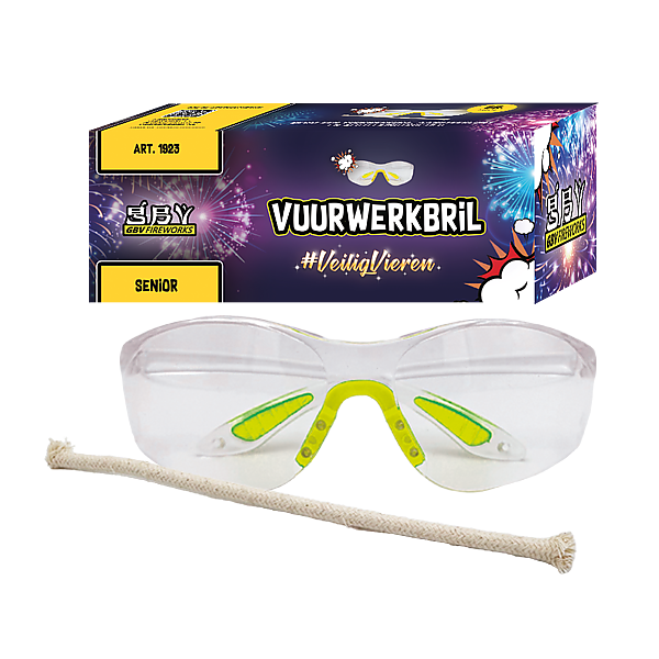 Vuurwerk - Vuurwerkbril Senior Vuurwerkbril, Lont en Instructie