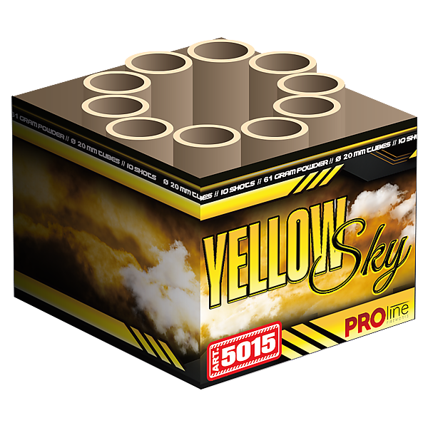 Vuurwerk - Yellow Sky 10 shots 20mm cake