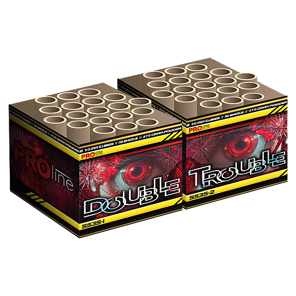 Vuurwerk - Double Trouble 2x19 shots 30mm cakes