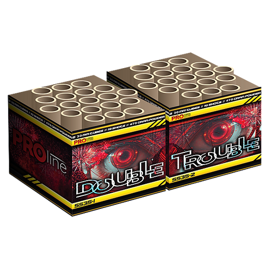 Vuurwerk - Double Trouble 2x19 shots 30mm cakes