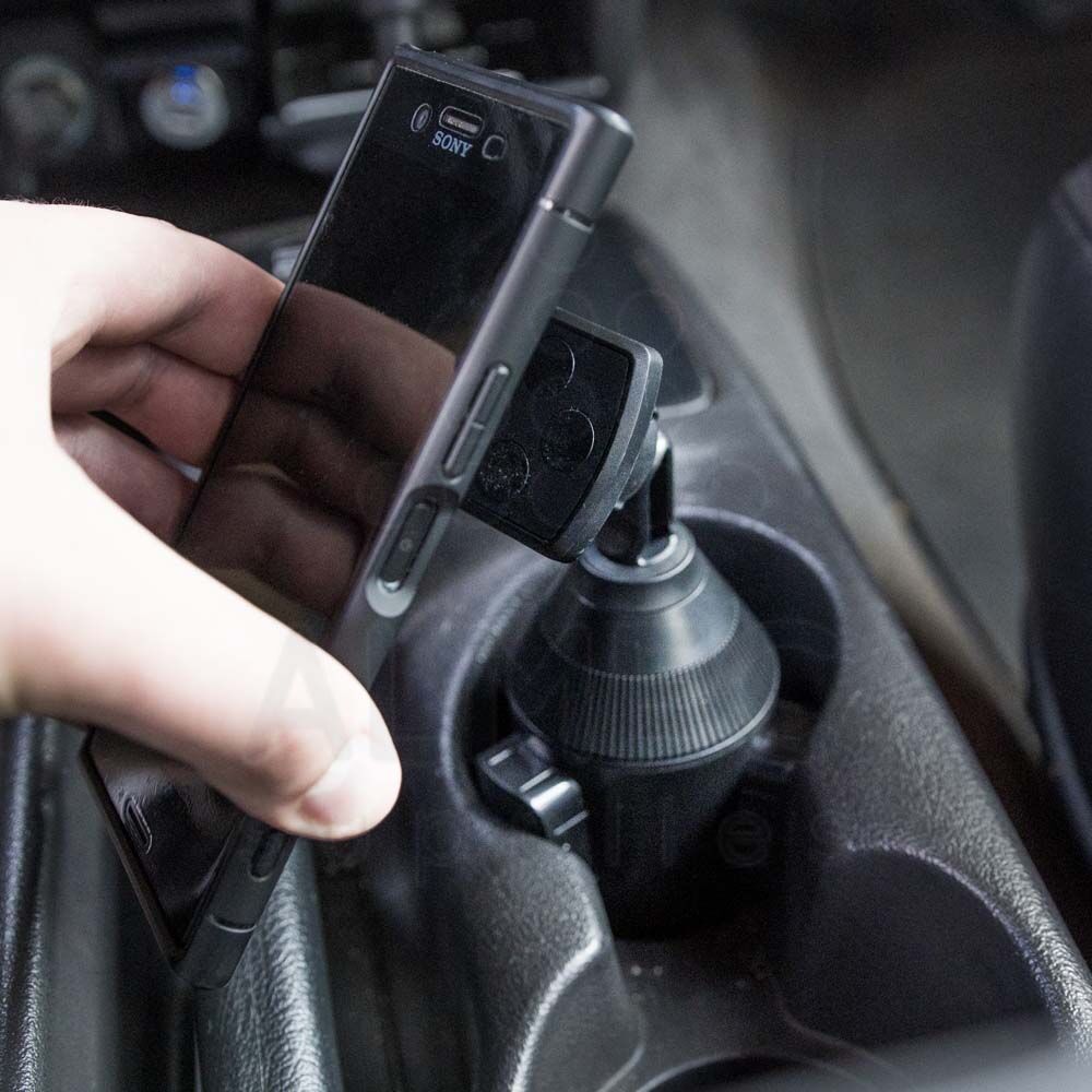 Auto Telefoonhouder - Bevestiging in Bekerhouder - Zwart