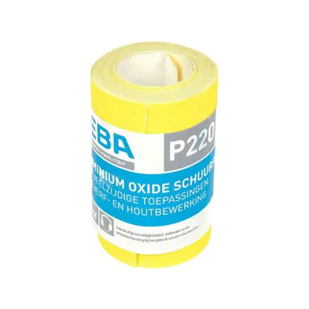 VEBA Schuurpapier rol 95mmx5mtr aluminium oxide P220 - Berensen Bouwmarkt B.V.