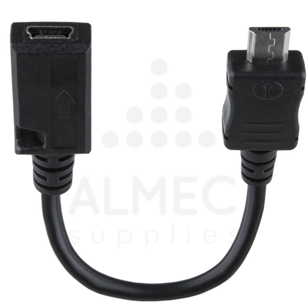 Verloopkabel Mini USB contra naar Micro USB Zwart