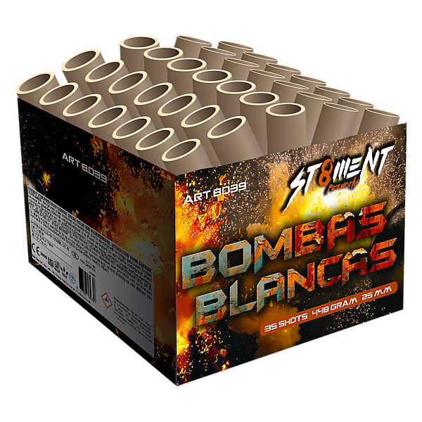 Vuurwerk - Bombas Blancas 35 shots 25mm fanshape