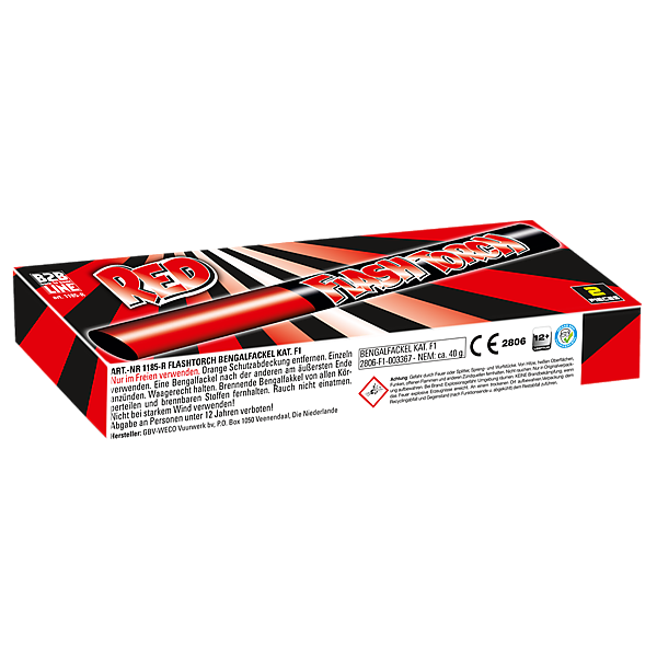 Vuurwerk - Fakkels Rood 2 rode flits-fakkels