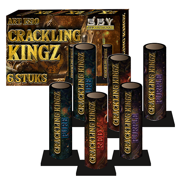 Vuurwerk - Crackling Kingz 6 stuks knettermines