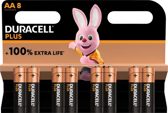 Duracell Alkaline Plus AA Batterijen - 8 stuks