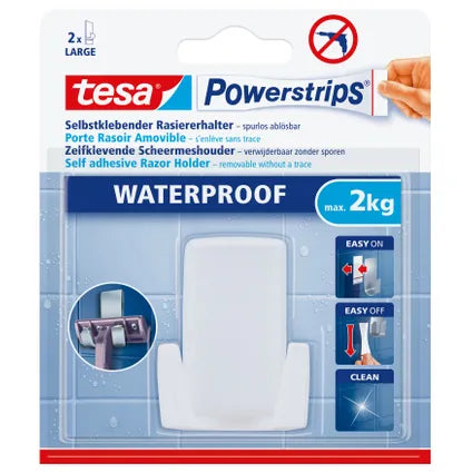 Tesa Powerstrips scheermeshhouder wit