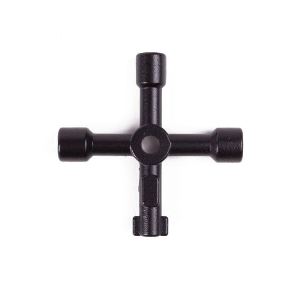 Universele sleutel 4 weg Universele 4-weg sleutel - meterkast/radiator/gasmeter - metaal - kruissleutel