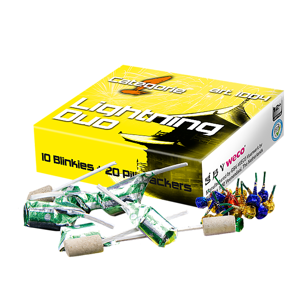 Vuurwerk - Lightning Duo 10 Blinkies + 20 Crackers