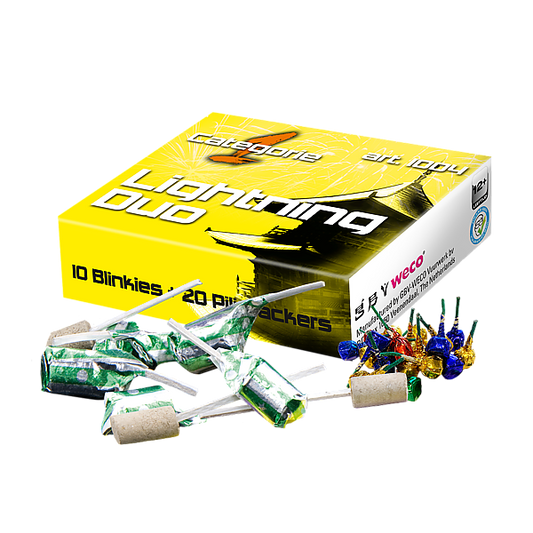 Vuurwerk - Lightning Duo 10 Blinkies + 20 Crackers