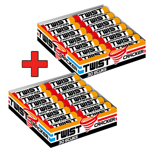 Vuurwerk - Twist Crackers 1+1 30+30 Grondbloemen knetter