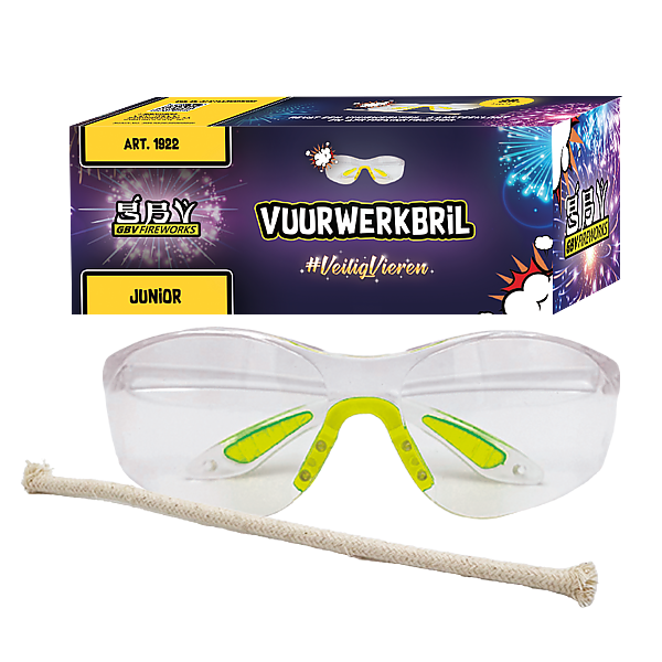 Vuurwerk - Vuurwerkbril Junior Vuurwerkbril, Lont en Instructie