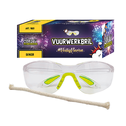 Vuurwerk - Vuurwerkbril Senior Vuurwerkbril, Lont en Instructie