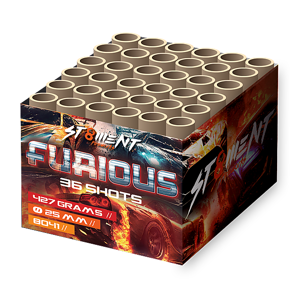 Vuurwerk - Furious 36 shots 25mm cake