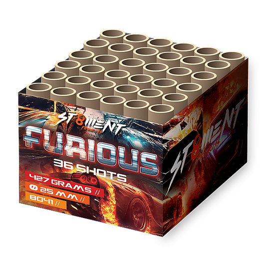 Vuurwerk - Furious 36 shots 25mm cake