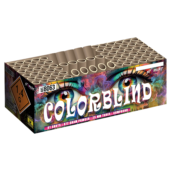 Vuurwerk - Colorblind 81 shots 25mm compound