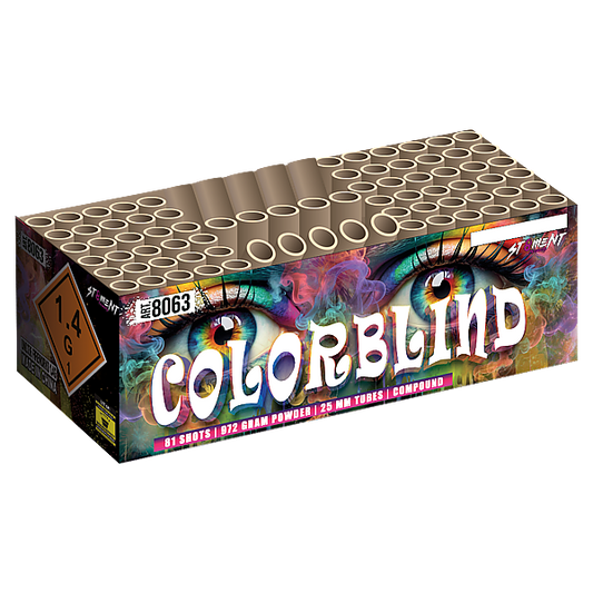 Vuurwerk - Colorblind 81 shots 25mm compound