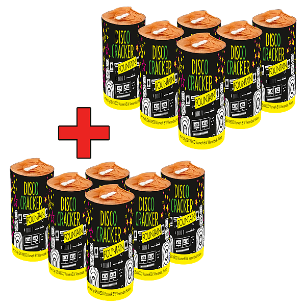 Vuurwerk - Disco Crackers 1 + 1 2x6 stuks