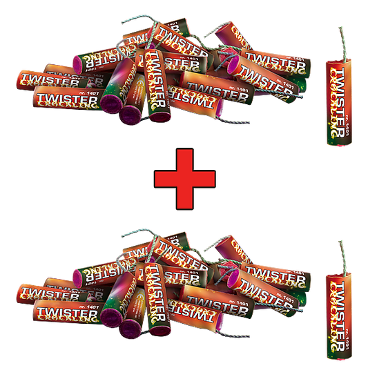 Vuurwerk - Twister Crackling 1 + 1 20+20 Grondbloemen Knetter