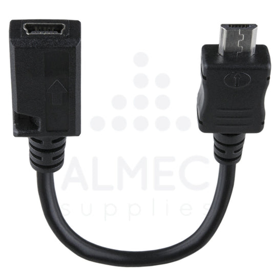 Verloopkabel Mini USB contra naar Micro USB Zwart