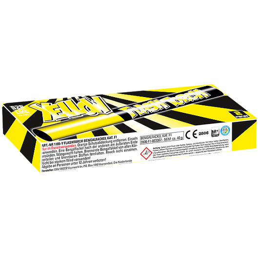 Vuurwerk - Fakkels Geel 2 gele flits-fakkels
