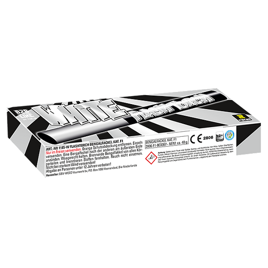 Vuurwerk - Fakkels Wit 2 witte flits-fakkels