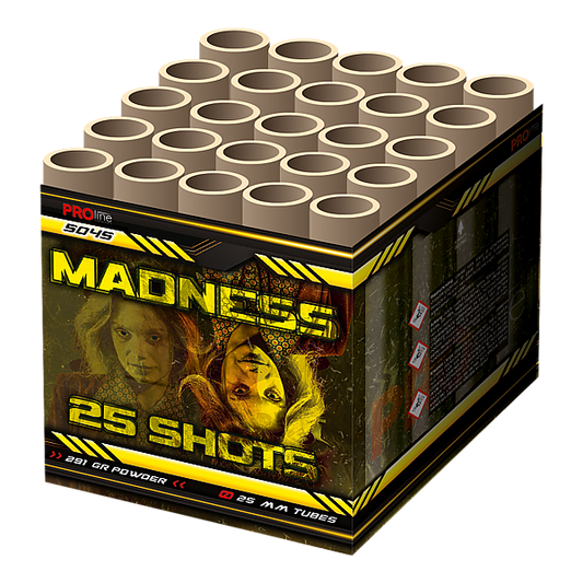 Vuurwerk - Madness 25 shots 25mm cake