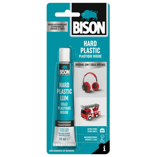 Bison Hard Plastic Lijm transparant 25ML