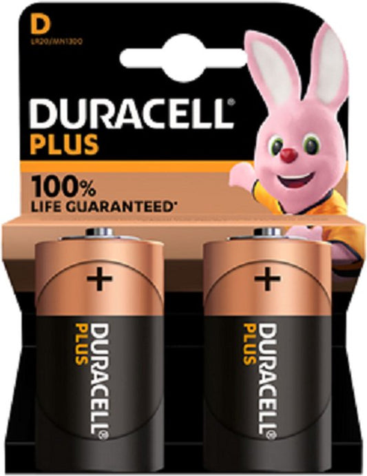 Duracell plus D-cell LR20 2 stuks - DCELL - Batterij - Batterijen