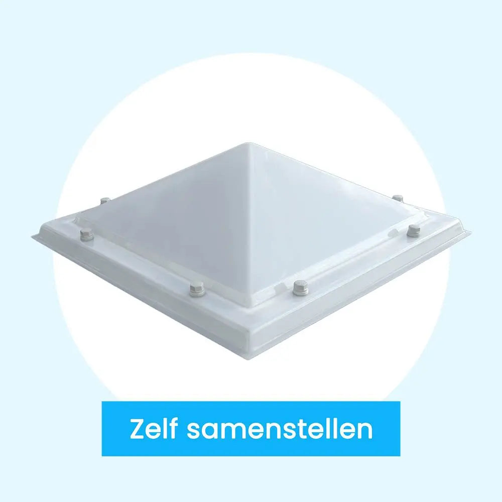 Megalux Lichtkoepel Polycarbonaat - Piramide - Losse Koepel Zelf Samenstellen