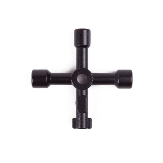 Universele sleutel 4 weg Universele 4-weg sleutel - meterkast/radiator/gasmeter - metaal - kruissleutel