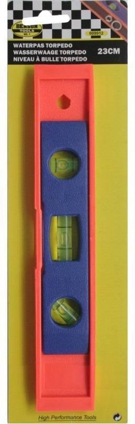 Benson Magnetische Waterpas 23 cm met 3 Libellen – Compact en Lichtgewicht